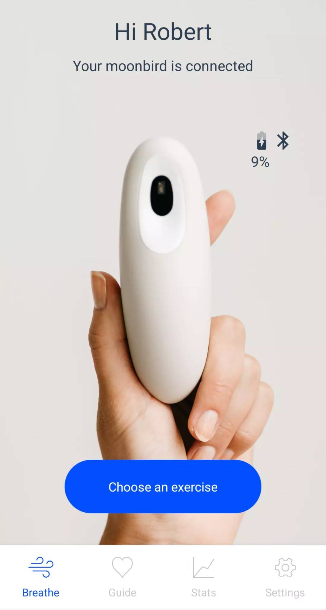 Moonbird app verbonden